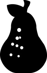 Pear vector sign, fruit, green