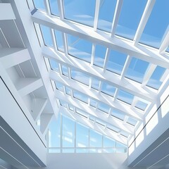 Fototapeta premium Stunning Modern Architecture with Skylights