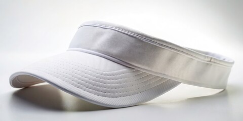 Minimalist White Visor Cap: Sun Protection Headwear for Outdoor Activities