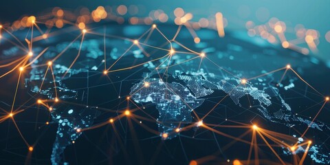 Global Network of Connections - Digital World