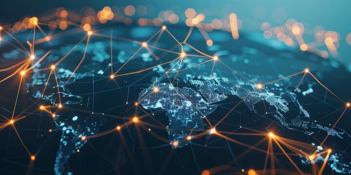 Global Network of Connections - Digital World