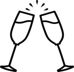 champagne bottle enjoy vector