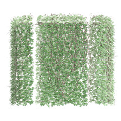 3d illustration of Decoration Artificial IVY Fence Simulation Plant Panel