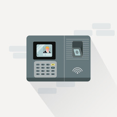 Biometric attendance wireless stock design illustration