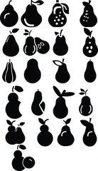 pear vector sign, fruit, green, leaf, illustration, pear, design, vector, signs, simple, isolated, white, healthy, icon, nature, symbol, background, diet, food, natural, organic, eco, emblem, graphic,