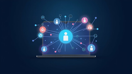 Visualizing Affiliate Marketing: Flat Icons & Revenue Metrics in Action