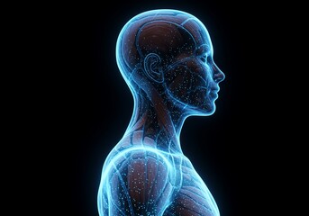 "Stunning Holographic Human Anatomy Designs on Adobe Stock"