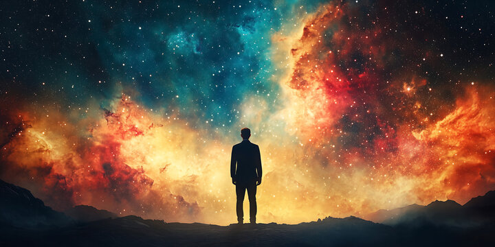 Vibrant cosmic explosion reveals the wonders of space through an imploding universe