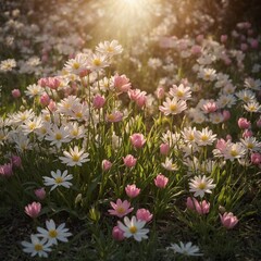 Obraz premium pink and white flowers