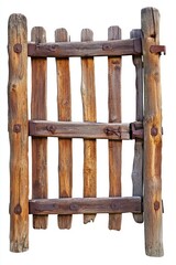 Rustic Wooden Gate in Rural Setting
