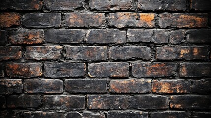 Naklejka premium Textured Dark Brick Wall Background with Rustic Feel and Depth