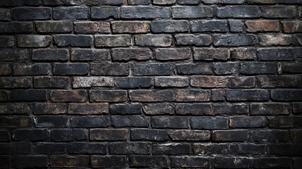 Obraz premium Dark Textured Brick Wall Background for Design and Art Projects