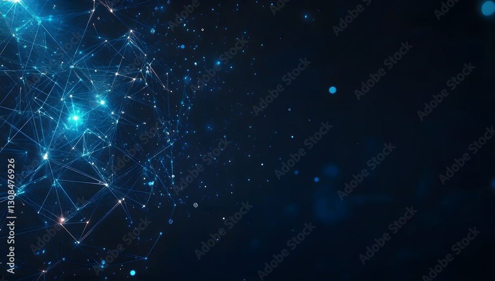 Poster abstract digital network sphere