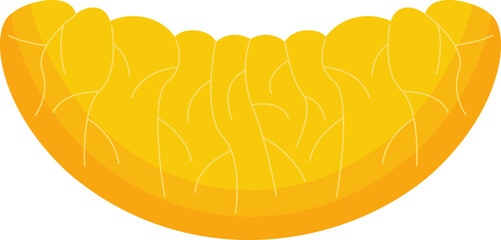 Hand-Drawn Illustration of a Slice Tangerine