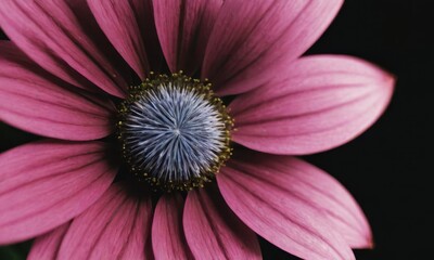 Romantic Lotus Flower with Water Drops on Black Background