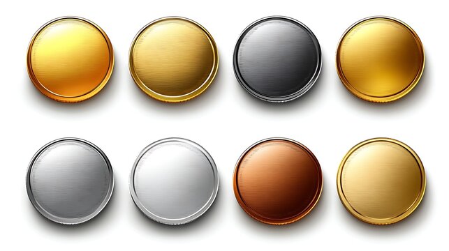 Metallic Round Buttons Collection