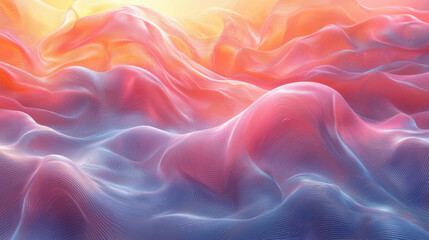 Obraz premium Abstract waves with gradient colors and linear texture