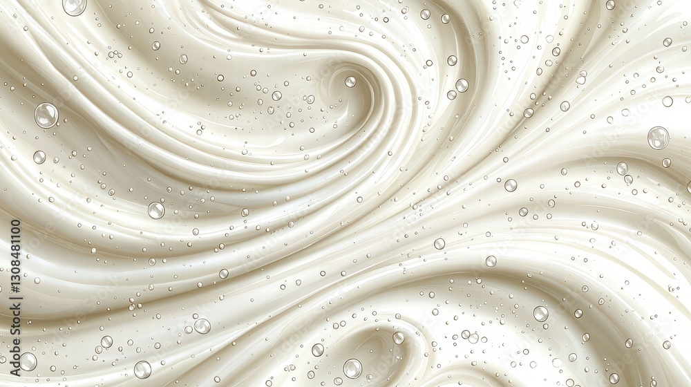 Poster mesmerizing swirl of white liquid creating an ethereal background of fluid motion and texture