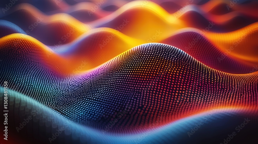 Poster dynamic and colorful wave pattern creating a mesmerizing visual experience with vibrant hues