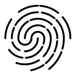 Vector illustration fingerprint black and white