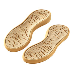 Beige shoe soles, close-up