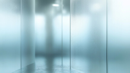 Futuristic Background with Soft Frosted Glass Panel and Subtle Glow