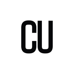 CU monogram logo design letter text name symbol monochrome logotype alphabet character simple logo