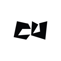 CU monogram logo design letter text name symbol monochrome logotype alphabet character simple logo
