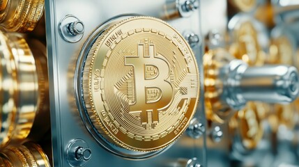 A bitcoin coin highlighting the significance of digital currency in modern financial systems and technology