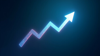 Flat Holographic Arrows: A Cute Vector for Financial Growth Illustration