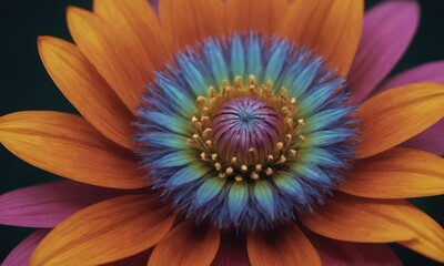 Romantic Lotus Flower with Water Drops on Black Background