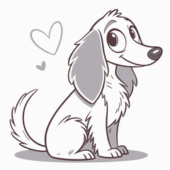 Afghan Hound Dog Vector