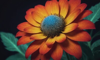 Romantic Lotus Flower with Water Drops on Black Background