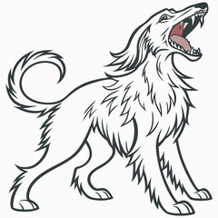 Afghan Hound Dog Vector