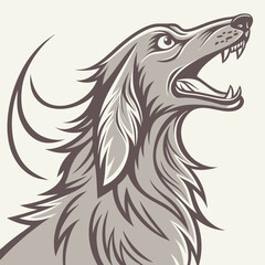 Afghan Hound Dog Vector