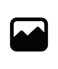 Image folder icon filled with black