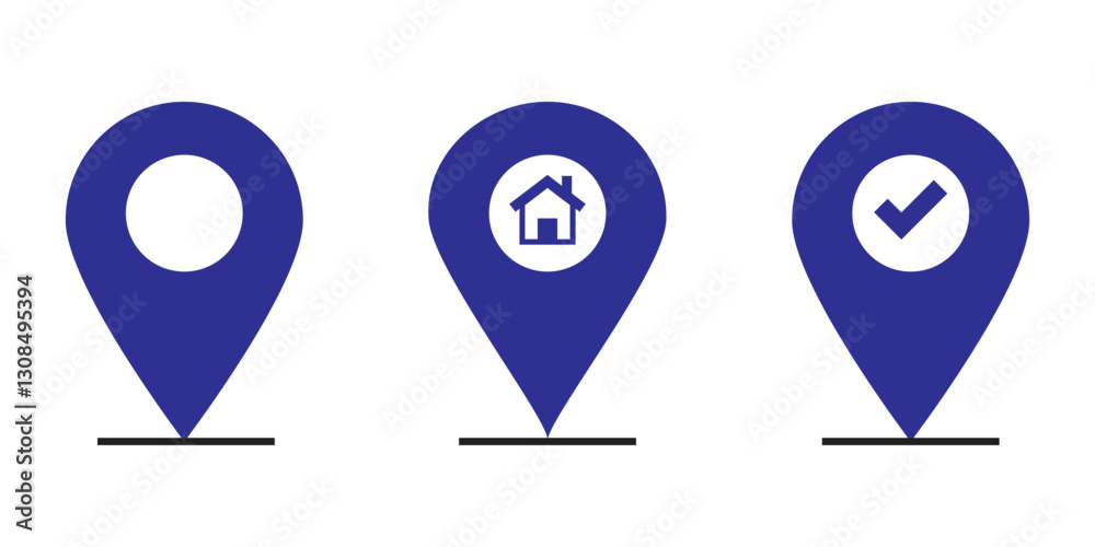 Canvas Prints pin map icon. pin location icon vector