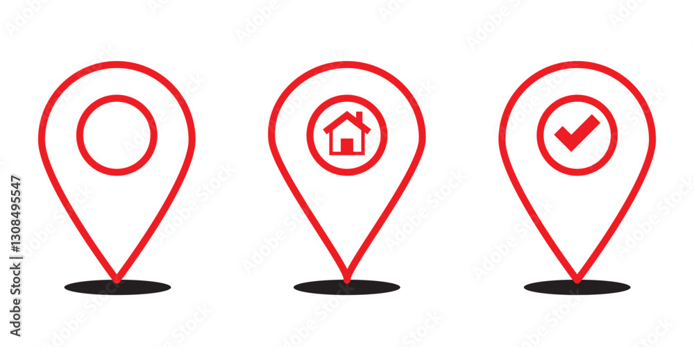 Canvas Prints pin map icon. pin location icon vector