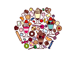 パフェ、スイーツ集合1