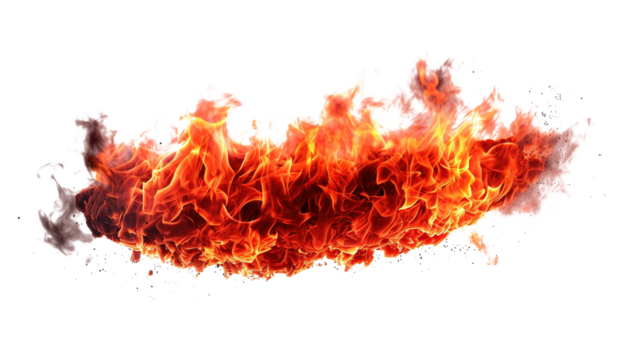 Blazing Flames Isolated on PNG Background – Hot & Fiery Glow
