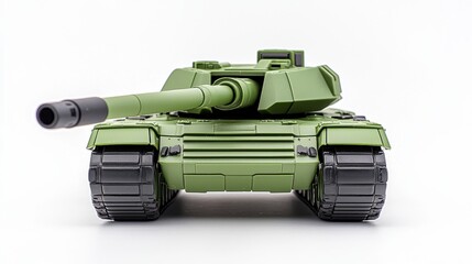 Realistic toy tank model in a playful setting capturing the imagination of young military enthusiasts