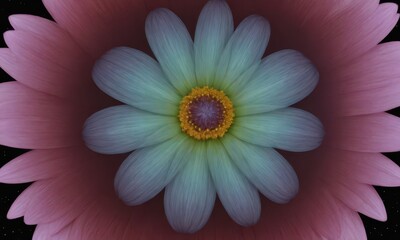 Romantic Lotus Flower with Water Drops on Black Background