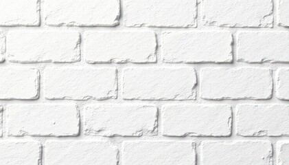Fototapeta premium Clean white cement block wall texture, seamless background, geometric, simple