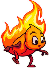 illustration of a cartoon fire