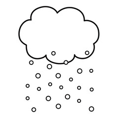 雪が降っている雲のイラスト