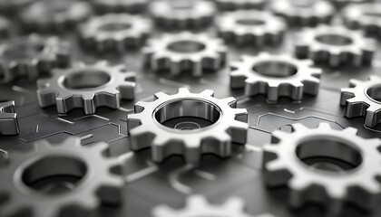 Interlocking Gears on Circuit Board