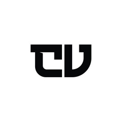 CV monogram logo design letter text name symbol monochrome logotype alphabet character simple logo