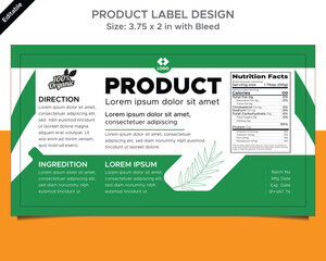 A modern and professional product Label template design