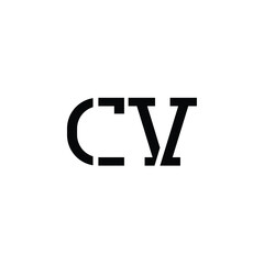 CV monogram logo design letter text name symbol monochrome logotype alphabet character simple logo