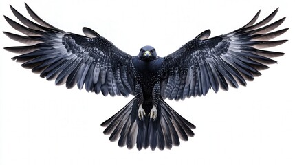 Fototapeta premium realistic high-resolution peregrine falcon mid-flight with fully extended wings